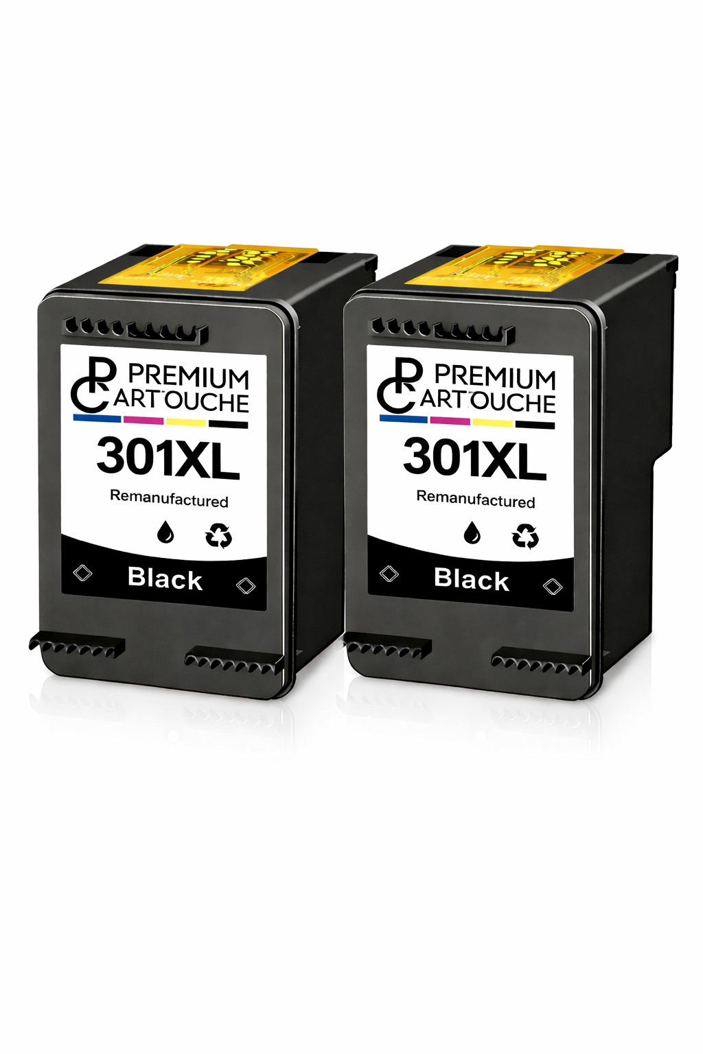 Pack de 2 cartouches HP 301XL noir encre haute capacité compatible imprimante OfficeJet Envy