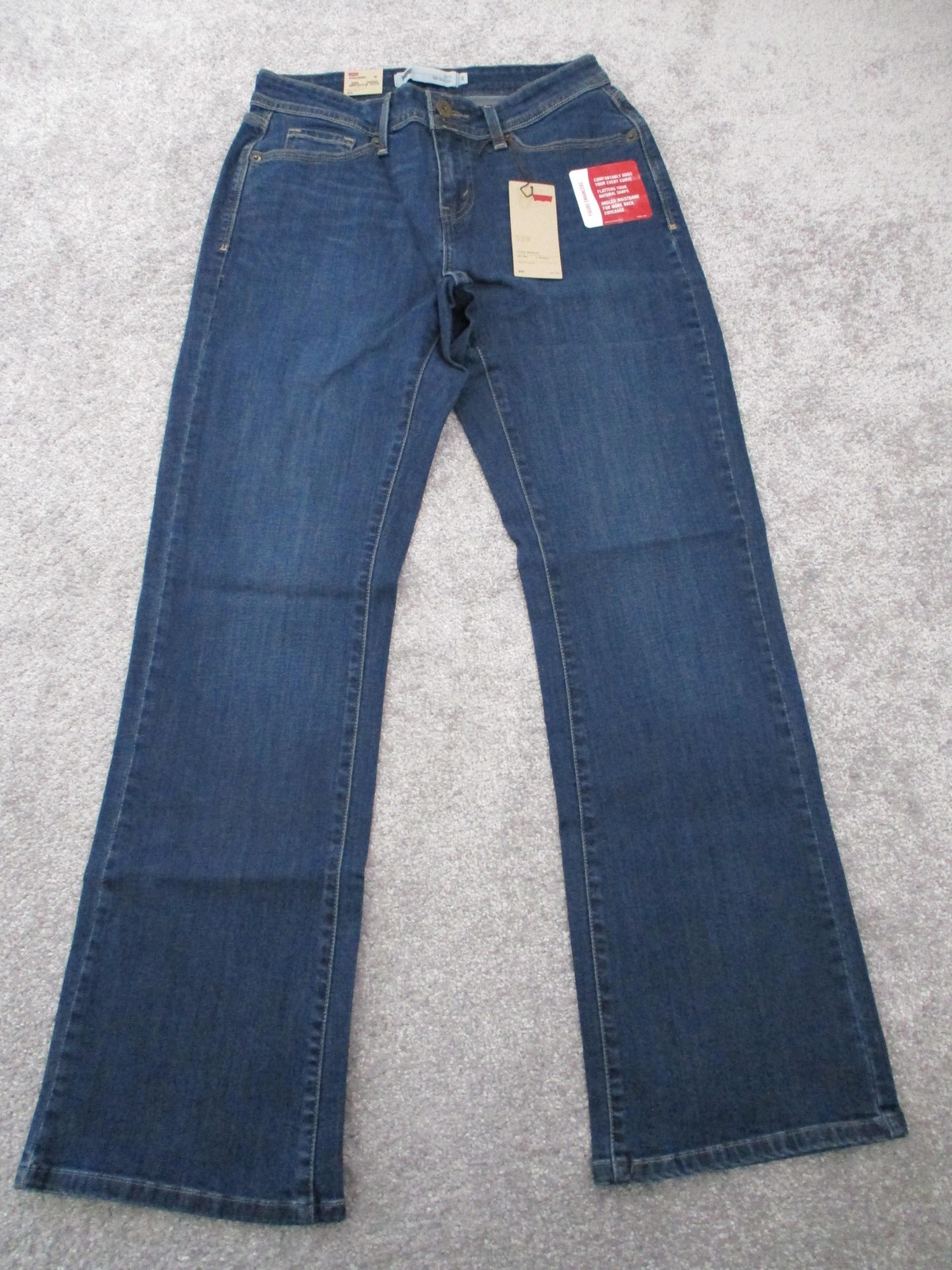Womens 8 Bootcut Blue Curvy Fit Denim Mid Rise Stretch New