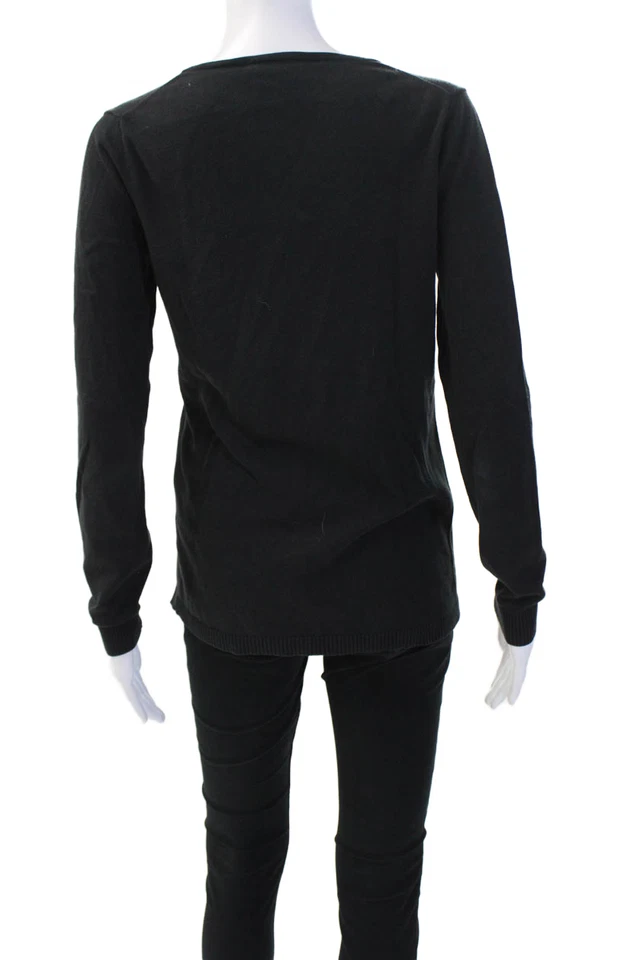 Suéter suéter negro de manga larga para mujer Lacoste talla 38 Foto 3 de 4