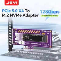 M.2 to PCI Express 5.0 NVME SSD 22110 Adapter Card 64Gbps SSD X4 Desktop PC UK