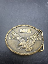 NRA Belt Buckle Golden Eagle - New