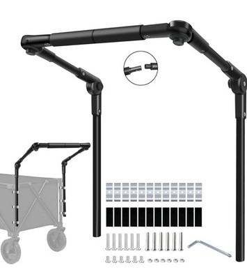3rd Gen Wagon Push Handle - Adjustable for Round Metal Frames Fits Sekey Wagons