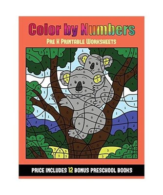 Pre K Printable Worksheets [Color By Number - Animals]: 36 Color By Number - ani