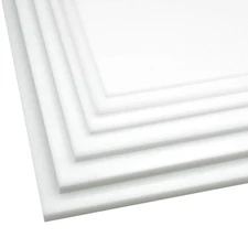 12x12in White HDPE Sheet 3/8in Thick High Density Polyethylene Plastic Board