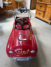 Volunteer Fire Dept V.F.D. Truck No. 1 Fire Truck Pedal Car Ride-On Hose