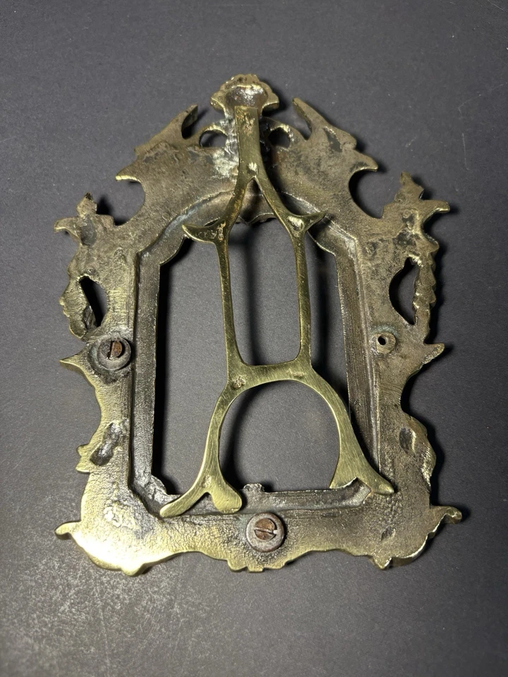 "Antiguo marco de fotos de latón ornamentado estilo rococó soporte de fotos de mesa - 8""x5""" Foto 2 de 4