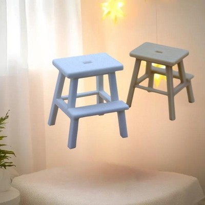 1 Piece 1/12 Dollhouse Cat Step Stool Plastic Kitten Footstool Holding Stool