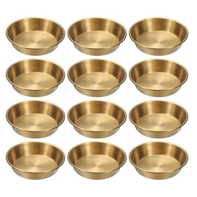 Für Edelstahl 12 Stück Saucenschalen, 4 Zoll Mini Runde Gewürzschale Gold - Bild 1 von 4