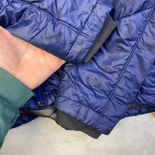 Giacca imbottita con cappuccio uomo Mountain Hardwear outdoor leggera blu M - Foto 7 di 10