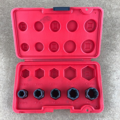 #ad Craftsman USA 5 Pc. Bolt Out Extractor External Nut Remover 52160 Vintage #3 10 $19.99