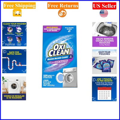 #ad 4 Pack Washing Machine Cleaner with Odor Blasters Septic Safe Powder $12.95