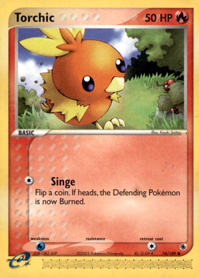 Torchic Common Ruby and Sapphire 74/109 NM