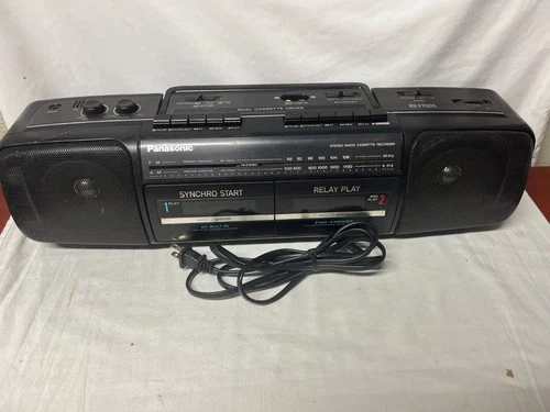 Vintage Panasonic RX-FT500 STEREO RADIO DUAL CASSETTE RECORDER w/ Power Cord
