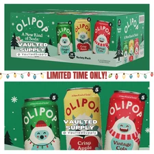 Olipop Holiday Variety Pack Soda 15 Cans 12 fl oz – Ginger Ale Apple Cola