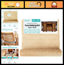 Natural Rattan Cane Webbing Roll 24" Wide - Open Mesh for Chair Caning DIY D c