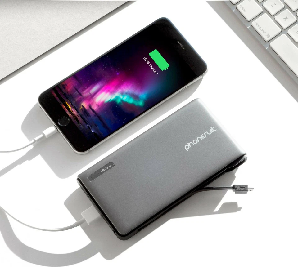 NUEVO PhoneSuit Energy Core Max Fast 2.4A Banco de batería Banco de alimentación USB 15.000 mAh Foto 4 de 4