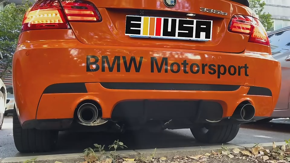 4PCS SS Muffler w/Tips for 2007-2013 BMW E90 E91 E93 335is N54 N55