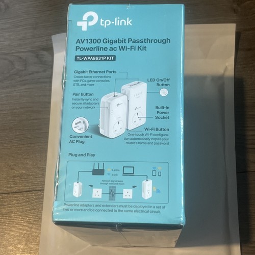 TP-Link TL-WPA8631P KIT AV1300 Gigabit Passthrough Powerline ac Wi-Fi Kit, NEW - 第 3/3 張圖片