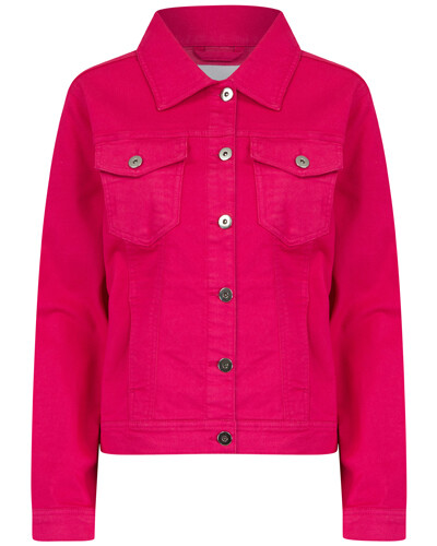 Women's Stretch Denim Jacket - Soft Cotton Blend Summer Fashion Coat In Bright Colors