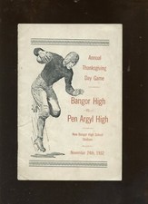 November 24 1932 High School Football Program Bangor vs Pen Argyl VGEX