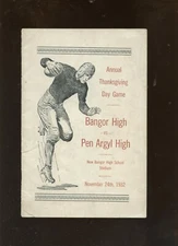 November 24 1932 High School Football Program Bangor vs Pen Argyl VGEX