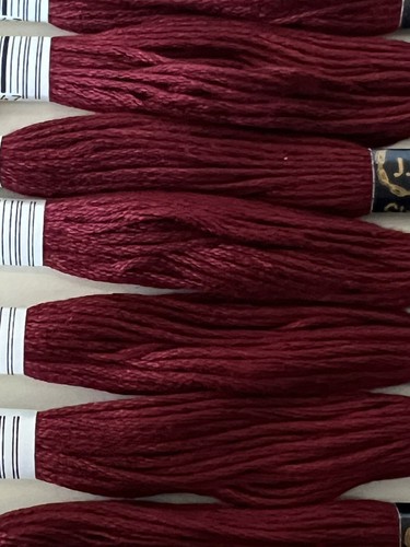 J.& P Coats Embroidery floss -Color 241 Harvard Beet Lot Of 7 New - Picture 3 of 4