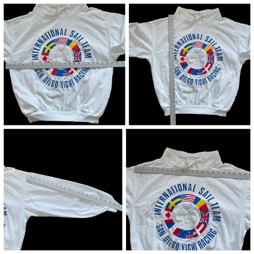 Vtg 90s San Diego Yacht Racing Sail Team Sailing Shirt Graphic Anchor Flag USA - Picture 6 of 11