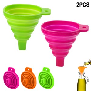 2X-Silicone-Foldable-Collapsible-Funnel-Liquid-Powder-Transfer-Home-Kitchen-Tool