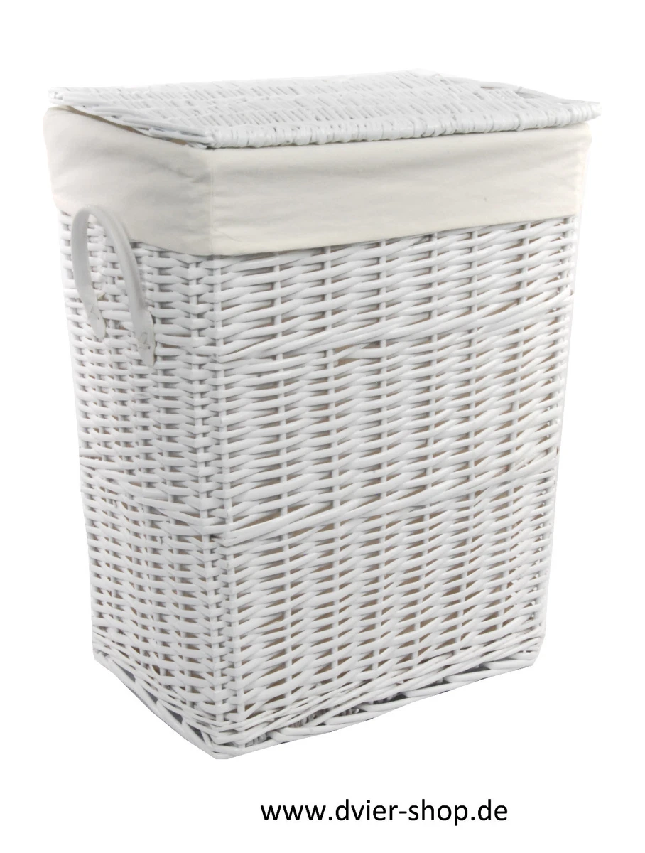 TIMEYARD Cesto Portabiancheria 85L In Corda Di Cotone, Bianco E Marrone, Contenitore Pieghevole Per Giocattoli, Coperte E Biancheria, Con Manici, 60x40x35 Cm - 4