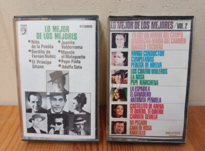 2 CINTAS DE CASETE, LO MEJOR DE LOS MEJORES DEL CANTE VOL. 1 Y 2, CASSETT