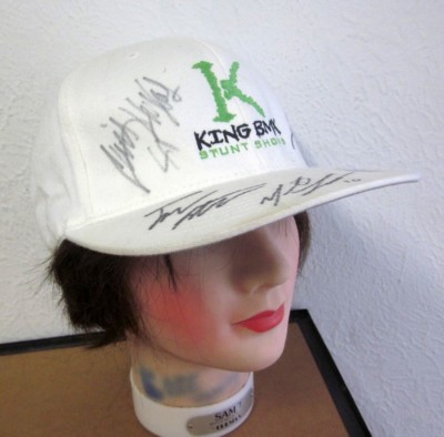 KING BMX signed motocross cycling baseball cap Stunt Show autographs flexfit hat