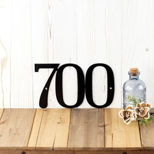 Custom Metal House Number Plaque, Personalized Horizontal Address Steel Sign