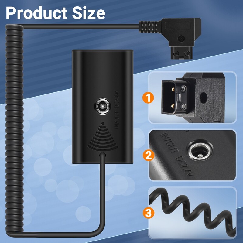 Produktbild von Fotoga Verlu00e4ngerungskabel Fu00fcr D-Tap Anschluss An Dummy Akku NP-FZ100