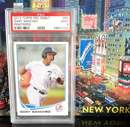 Gary Sanchez 2013 Topps #90 Pinstripes Rookie PSA 9