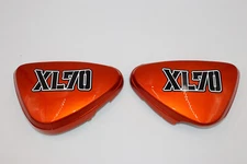 1974 Honda XL70 K0 Frame Side Covers Reproduction Plastic CANDY TOPAZ ORANGE
