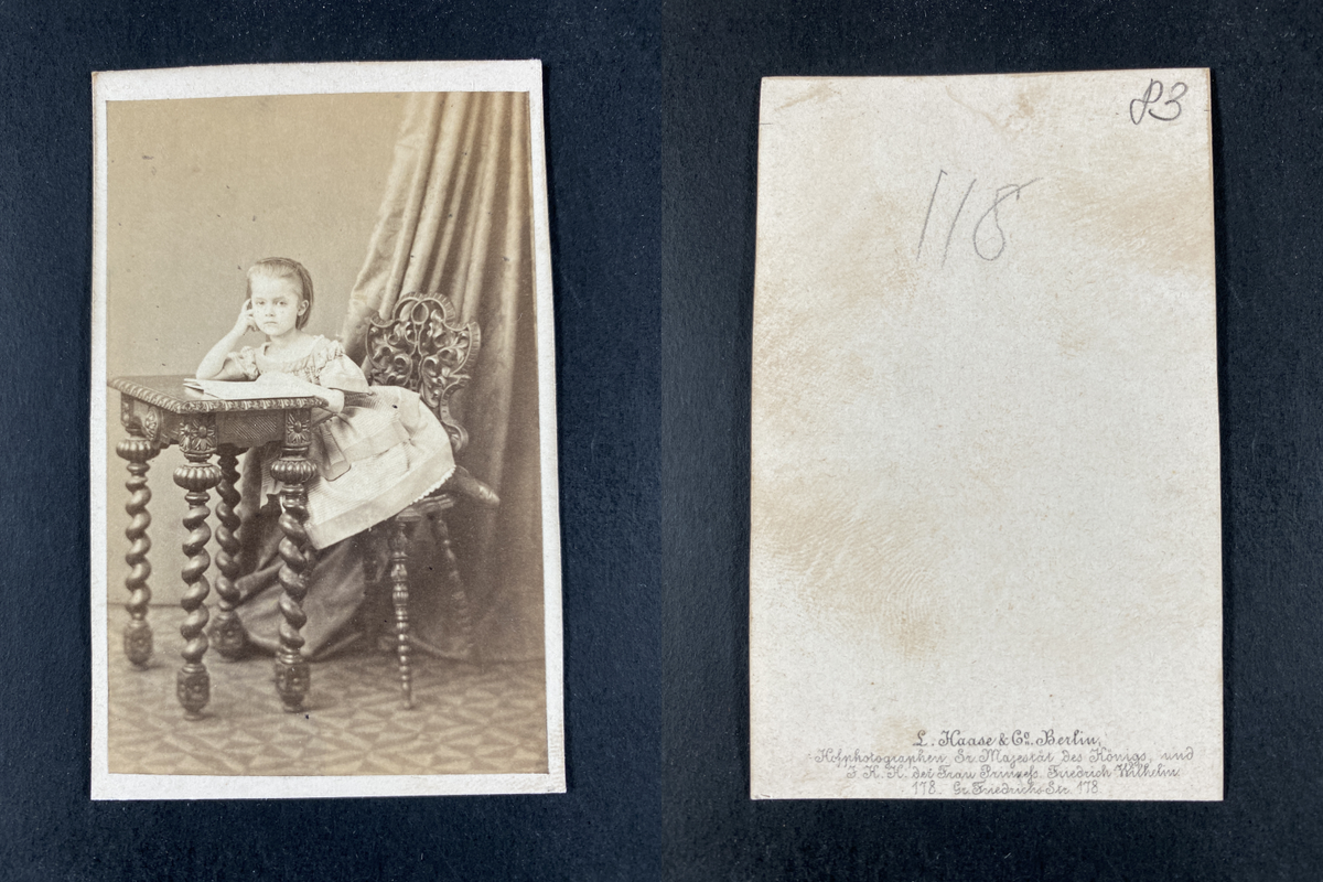 Haase, Berlin, notable à identifier Vintage albumen print CDV