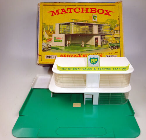 Matchbox MG-1 "BP Service Station" grün & weiß komplett in später "E" Box - Bild 1 von 9