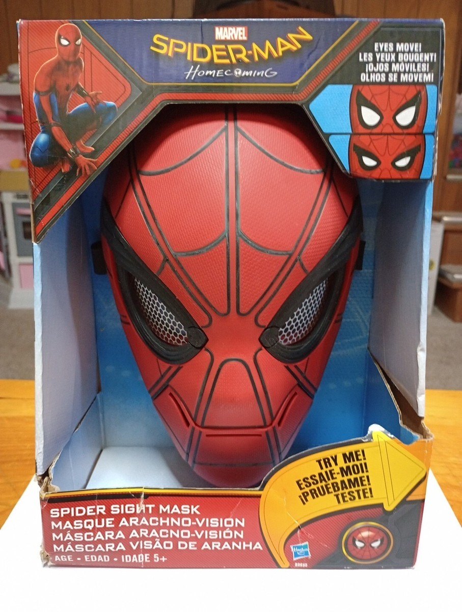 MARVEL SPIDER-MAN coming マスク Hasbro Spiderman Homecoming Spider Sight Mask, Moving eyes | eBay