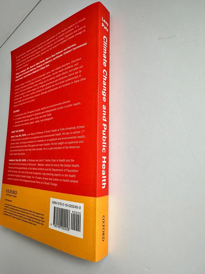 Climate Change and Public Health Paperback Barry, Patz, Jonathan - Image 3 of 4