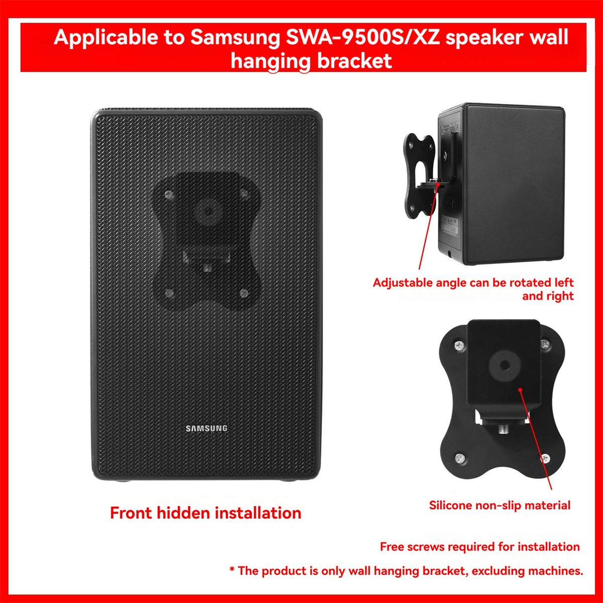For SAMSUNG SWA-9500S/XZ Speaker Wall Mount Bracket Left/Right Swivel Holder
