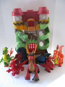 imaginext dragon world castle