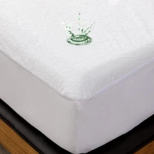 Twin Size Waterproof Mattress Cover, Premium Terry Top Mattress Cover, Breathabl