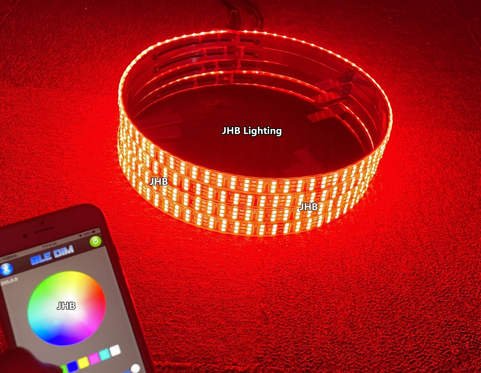 JHB 4x 17.5" TRIPLE ROW Dream CHASING Flow Multi-function LED Wheel Lights Set