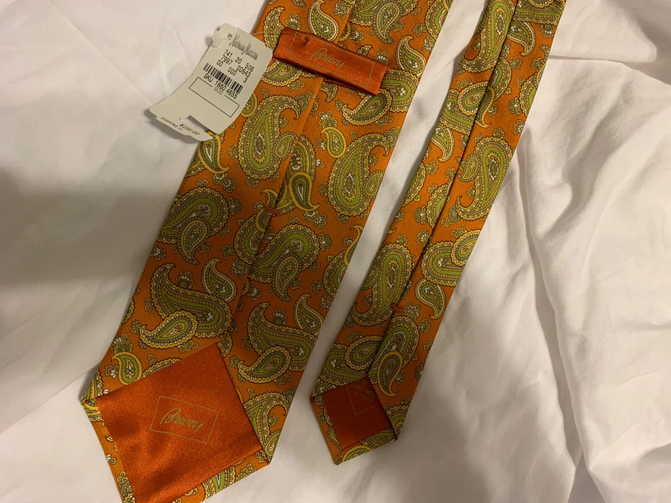 Corbata BRIONI hecha en Italia tejida seda cuello precio de venta sugerido por el fabricante $230! Foto 4 de 4
