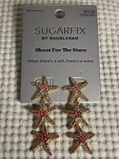 SUGARFIX BY BAUBLEBAR Shoot For The Stars Starfish Pink Nickle Free Earrings