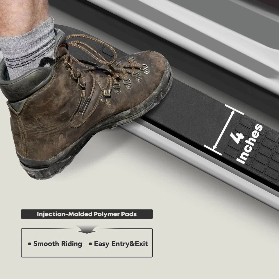 Barras de apoio laterais ovais cromadas 4 polegadas S/S 304 para Dodge Ram 1500 2500 3500 2002-2008 - Imagem 3 de 4