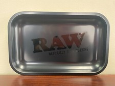 RAW Matte Black Tray Small 11x7 Murder  d Cigarette Roll Tray Only