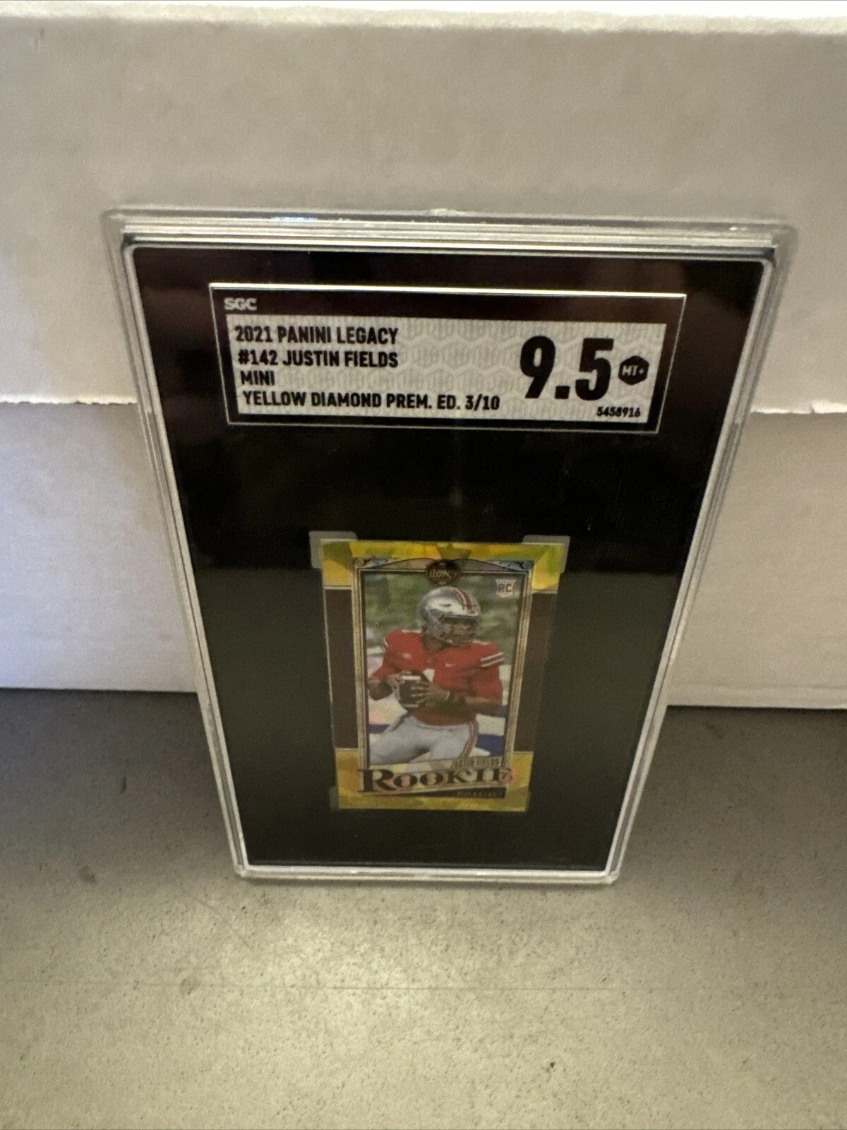 Justin Fields Panini Legacy Rookies Premium Edition Mini Variation #2 Yellow Diamond