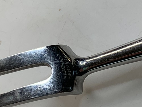 Vintage Raadvad Serving Fork Sterling Sliver .925 Denmark - Picture 11 of 15