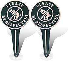 No Peeing/Pooping Be Respectful Dog Sign,Stop Dogs from Pooping and Peeing on Yo